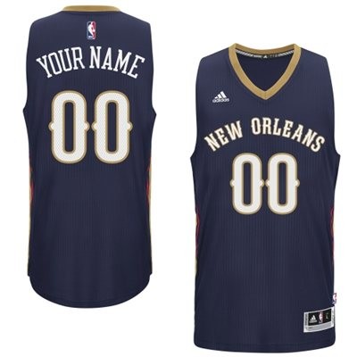 New Orleans Pelicans Road Custom Big And Tall Jersey - Blue