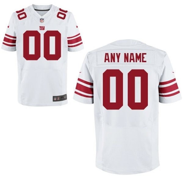 New York Giants Custom Big And Tall Jersey - White