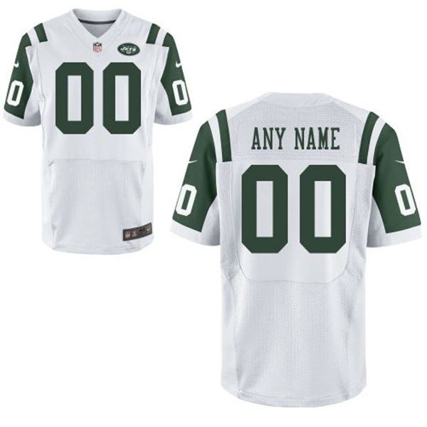 New York Jets Custom Big And Tall Jersey - White