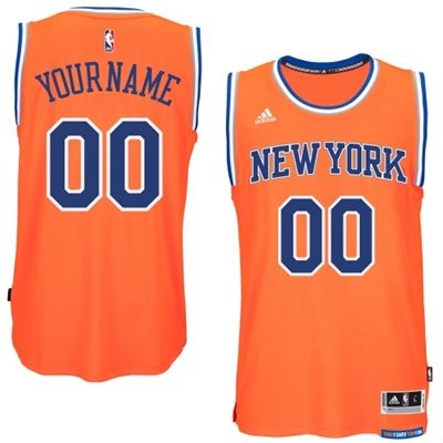 New York Knicks Alternate Custom Big And Tall Jersey - Orange