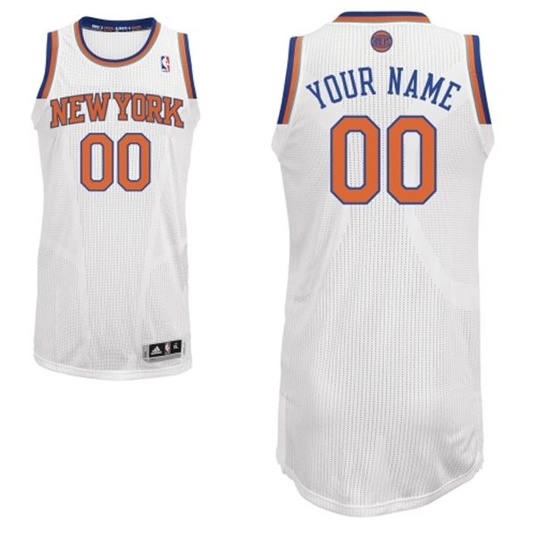 New York Knicks Home Custom Big And Tall Jersey - White