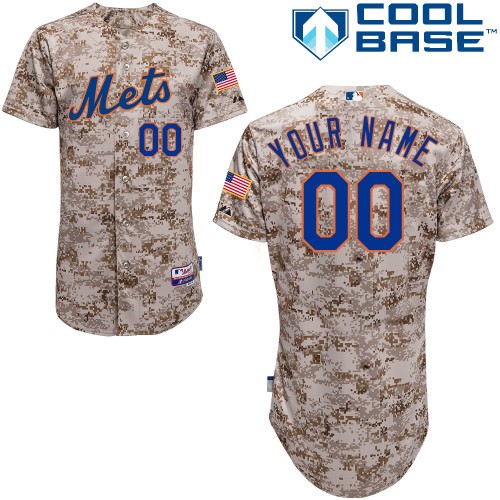 New York Mets Alt Custom Big And Tall Jersey - Camo