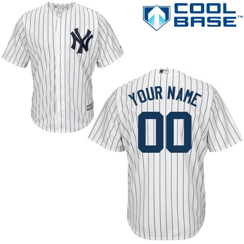 New York Yankees Home Custom Big And Tall Jersey - White