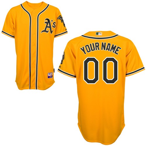 Oakland Athletics Alt Custom Big And Tall Jersey - Gold