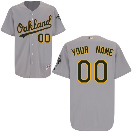 Oakland Athletics Away Custom Big And Tall Jersey - Gray