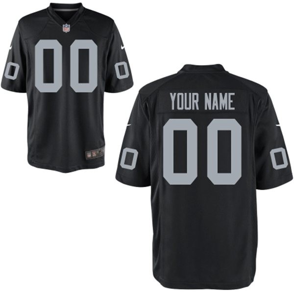 Oakland Raiders Custom Big And Tall Jersey - Black