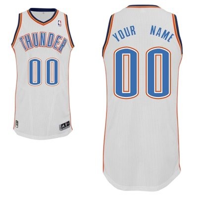 Oklahoma City Thunder Custom Home Big And Tall Jersey - White