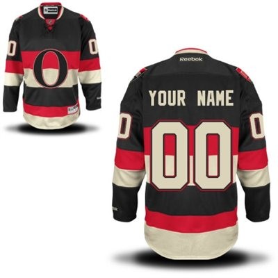 Ottawa Senators Alternate Big And Tall Custom Jersey - Black