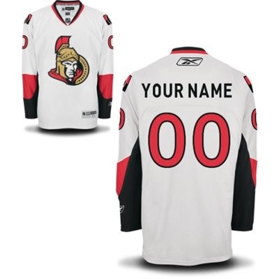 Ottawa Senators Road Big And Tall Custom Jersey - White