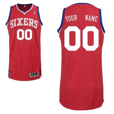 Philadelphia 76ers Alternate Custom Big And Tall Jersey - Red