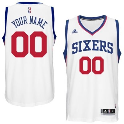 Philadelphia 76ers Home Custom Big And Tall Jersey - White