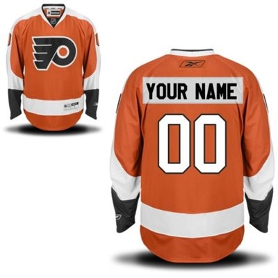 Philadelphia Flyers Home Big And Tall Custom Jersey - Orange