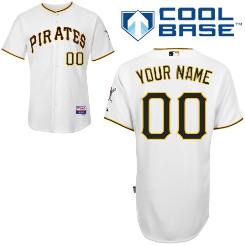 Pittsburgh Pirates Home Custom Big And Tall Jersey - White