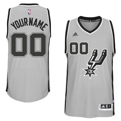 San Antonio Spurs Alternate Custom Big And Tall Jersey - Gray