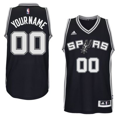 San Antonio Spurs Road Custom Big And Tall Jersey - Black