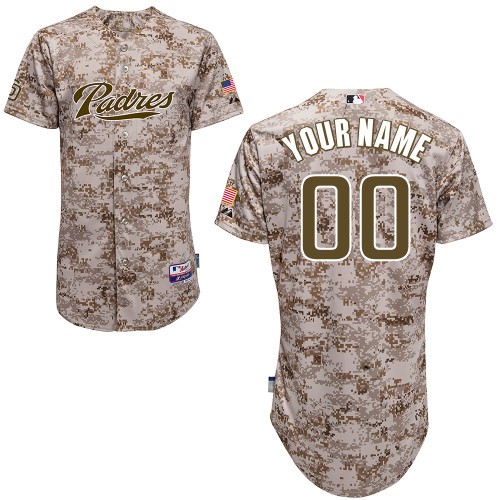 San Diego Padres Alt Custom Big And Tall Jersey - Camo