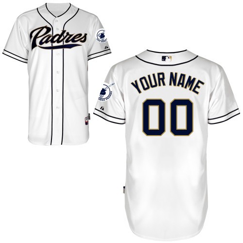 San Diego Padres Home Custom Big And Tall Jersey - White