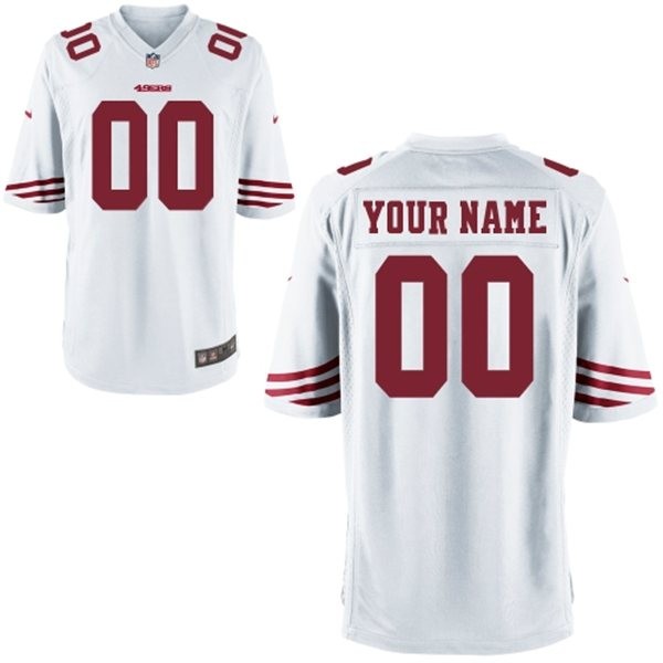 San Francisco 49ers Custom Big And Tall Jersey - White