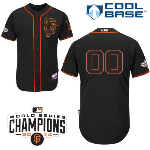 San Francisco Giants Alt Custom Champions Big And Tall Jersey - Black