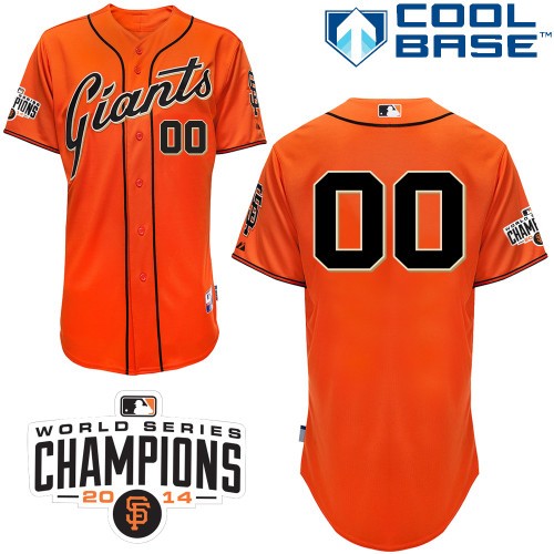 San Francisco Giants Alt Custom Champions Big And Tall Jersey - Orange