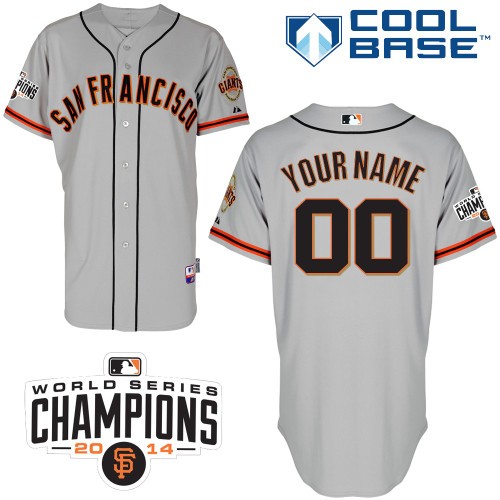 San Francisco Giants Away Custom Champions Big And Tall Jersey - Gray