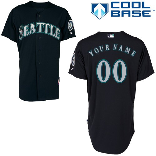 Seattle Mariners Alt Custom Big And Tall Jersey - Navy Blue