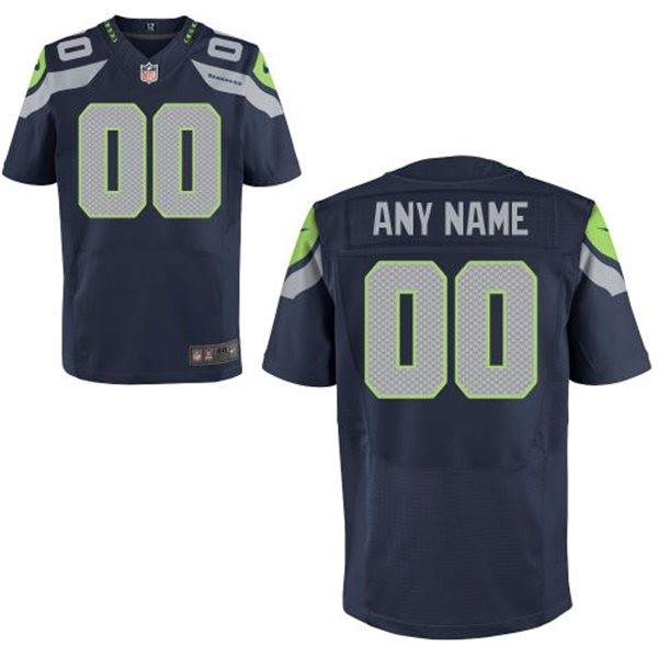 Seattle Seahawks Custom Big And Tall Jersey - College Navy Blue