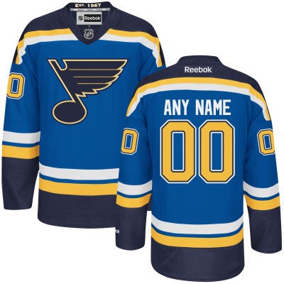 St. Louis Blues Home Big And Tall Custom Jersey - Blue