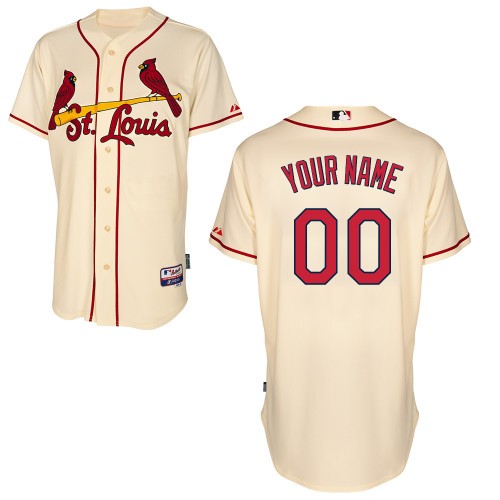 St. Louis Cardinals Alt Custom Big And Tall Jersey - Cream