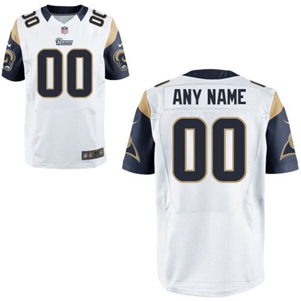 St. Louis Rams Custom Big And Tall Jersey - White