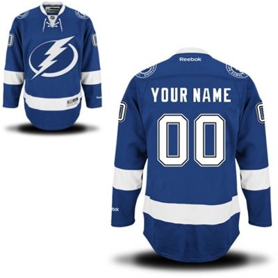 Tampa Bay Lightning Home Big And Tall Custom Jersey - Blue