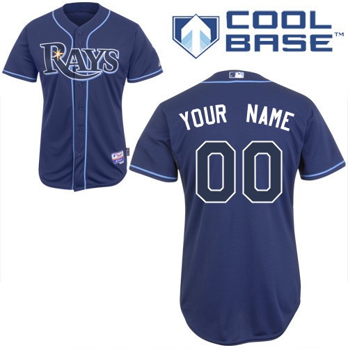 Tampa Bay Rays Alt Custom Big And Tall Jersey - Navy Blue