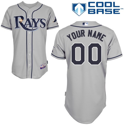 Tampa Bay Rays Away Custom Big And Tall Jersey - Gray