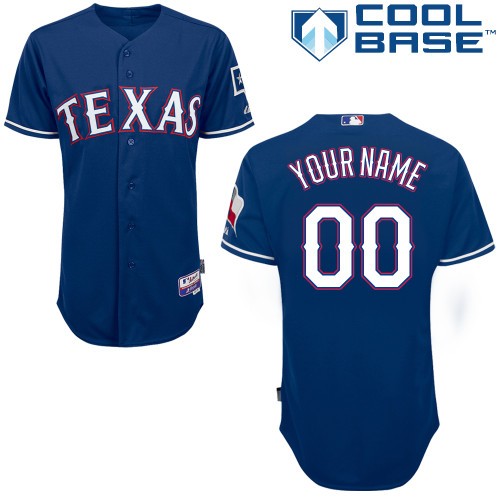 Texas Rangers Alt Custom Big And Tall Jersey - Royal Blue