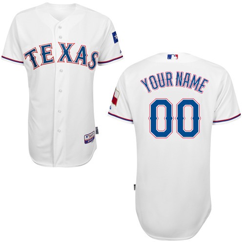 Texas Rangers Home Custom Big And Tall Jersey - White