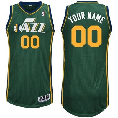 Utah Jazz Alternate Custom Big And Tall Jersey - Dark Green