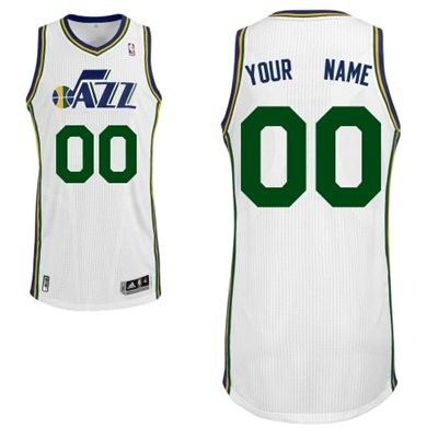 Utah Jazz Home Custom Big And Tall Jersey - White