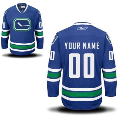 Vancouver Canucks Alternate Big And Tall Custom Jersey - Blue