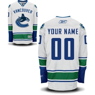 Vancouver Canucks Road Big And Tall Custom Jersey - White