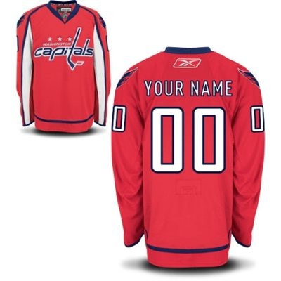 Washington Capitals Home Big And Tall Custom Jersey - Red