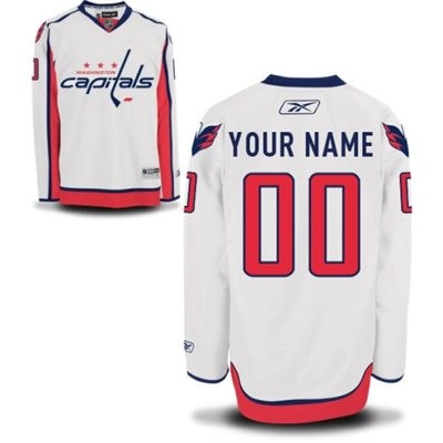 Washington Capitals Road Big And Tall Custom Jersey - White