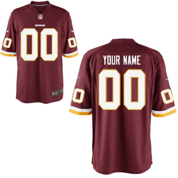 Washington Redskins Custom Big And Tall Jersey - Burgundy