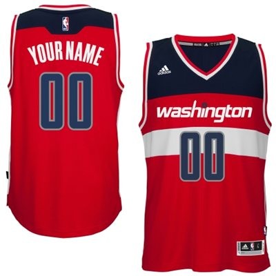 Washington Wizards Road Custom Big And Tall Jersey - Red