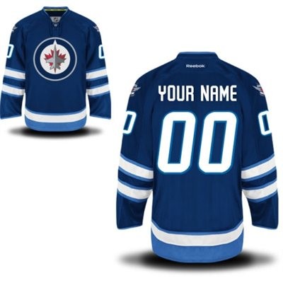 Winnipeg Jets Home Big And Tall Custom Jersey - Blue