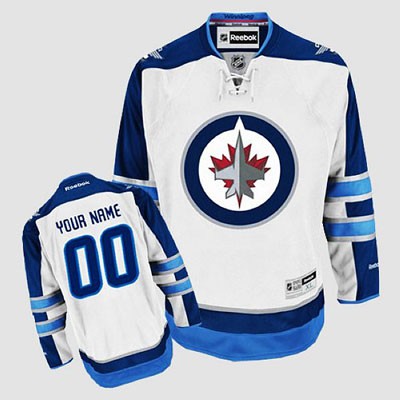 Winnipeg Jets Road Big And Tall Custom Jersey - White