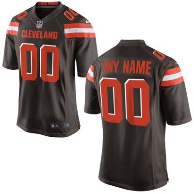 Cleveland Browns Custom Big And Tall 2015 New Elite Jersey - Brown