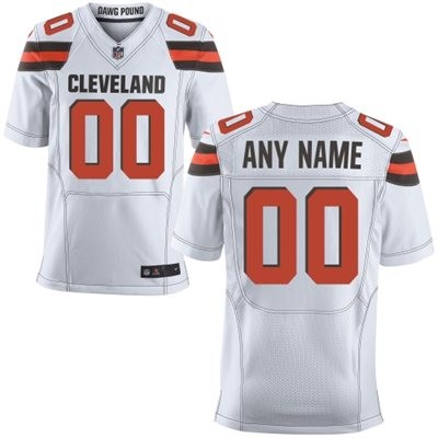 Cleveland Browns Custom Big And Tall 2015 New Elite Jersey - White