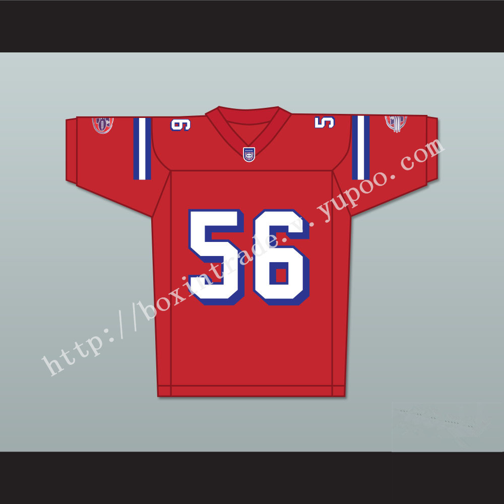 Jon Favreau Daniel Bateman 56 Washington Sentinels Home Football Jersey The Replacements Includes League Patch