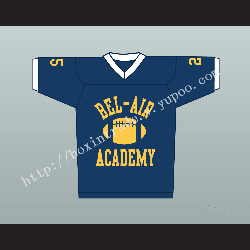 Fresh Prince Carlton Banks Bel-Air Academy Football Jersey Blue