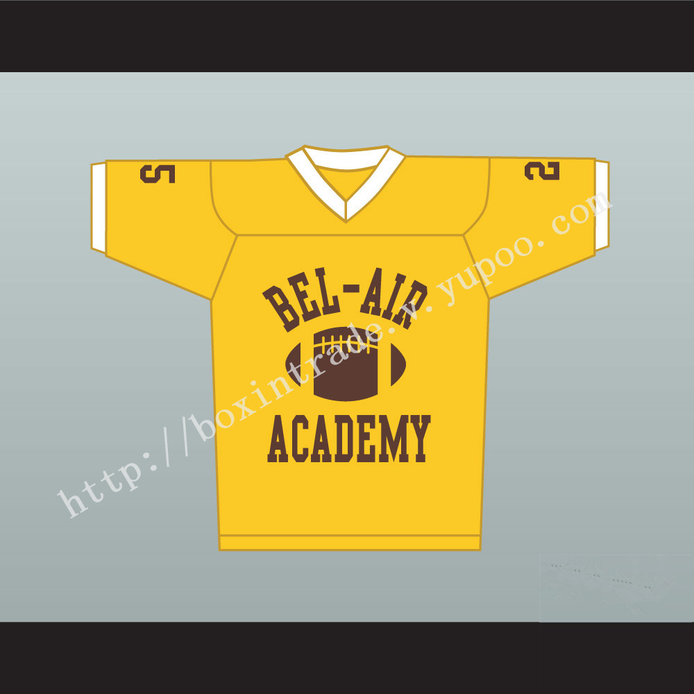 Fresh Prince Carlton Banks Bel-Air Academy Football Jersey Yellow